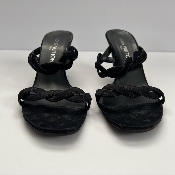 Louis Vitton LV Monogram Double Strap Heels - Picture 2 of 10